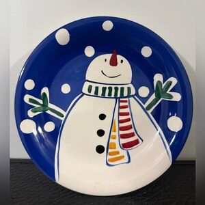 Gibson Dish Plate Snowman Cookie Serving Plate
9 Inches Wide Diameter